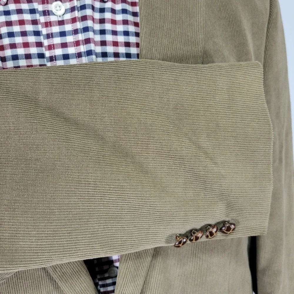 Lauren Ralph Lauren Men's Sport‎ Coat Blazer Two Button Tan Cotton Corduroy 48L